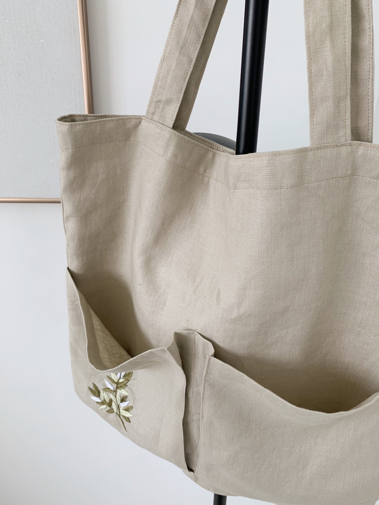 Therisa- Linen canvas Tote Bag