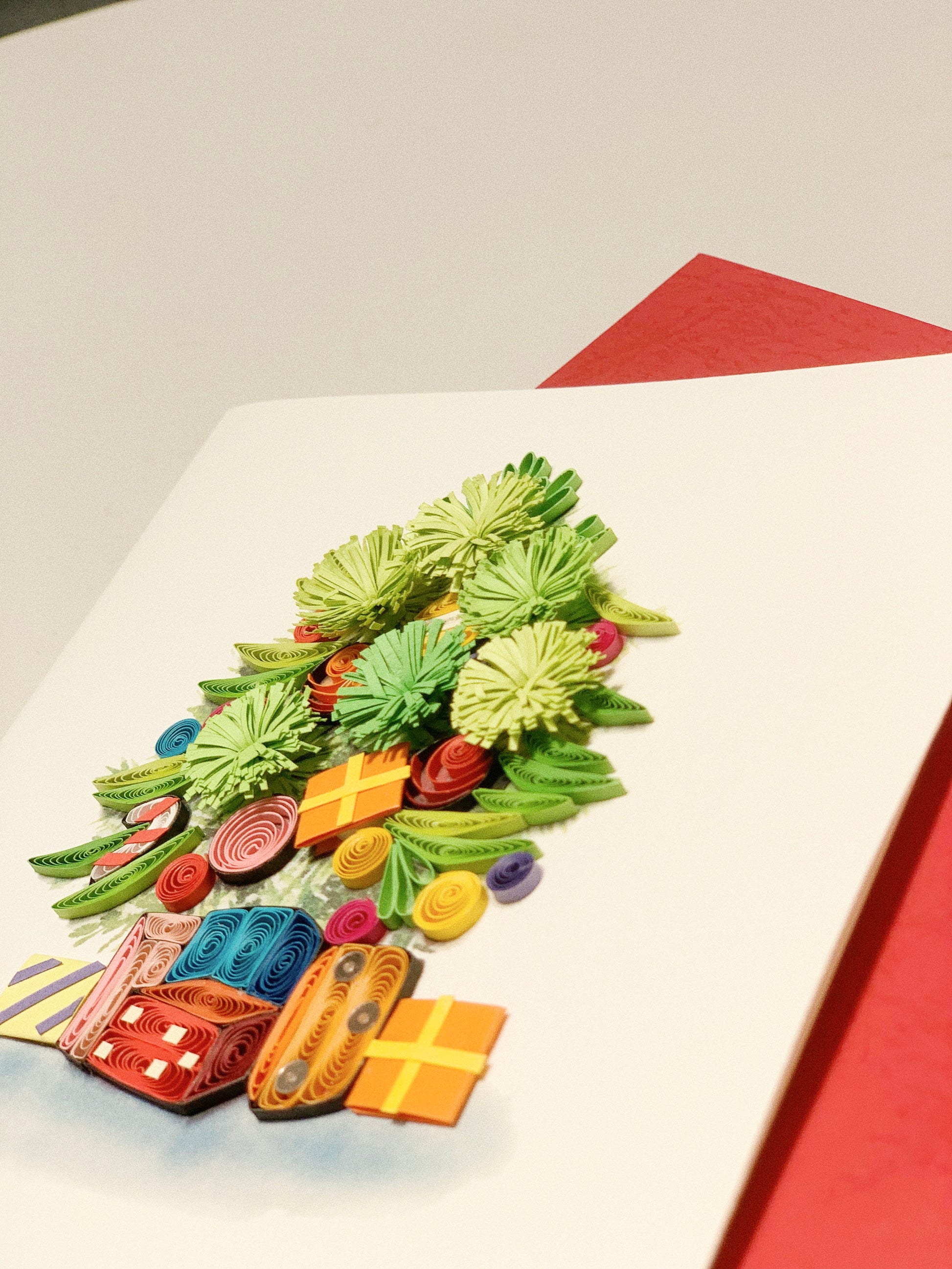Christmas Tree Quilling Card