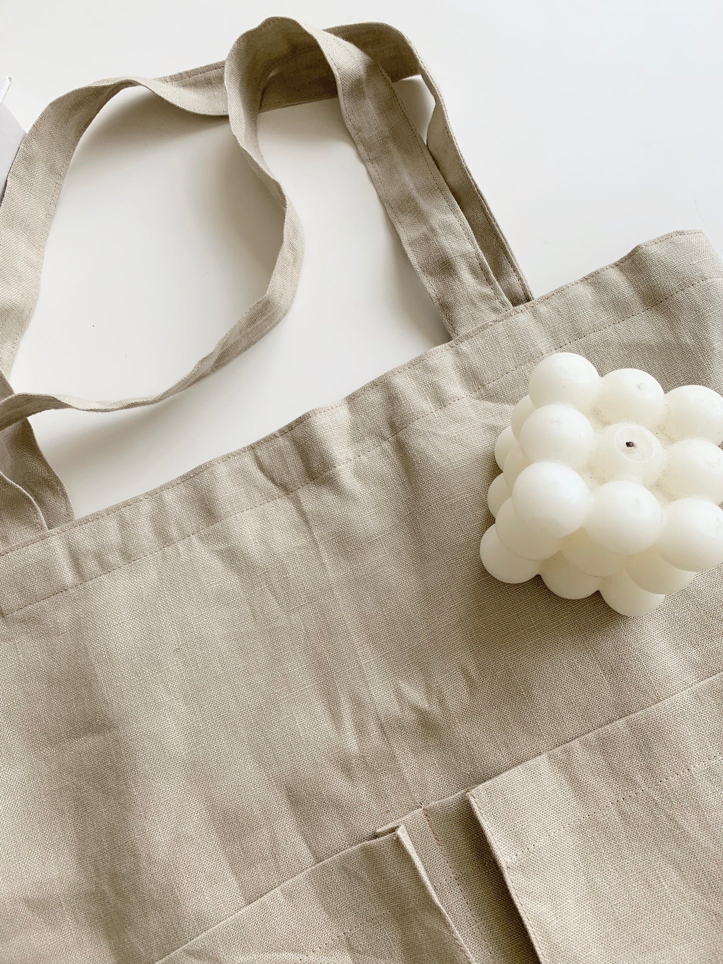 Therisa- Linen canvas Tote Bag