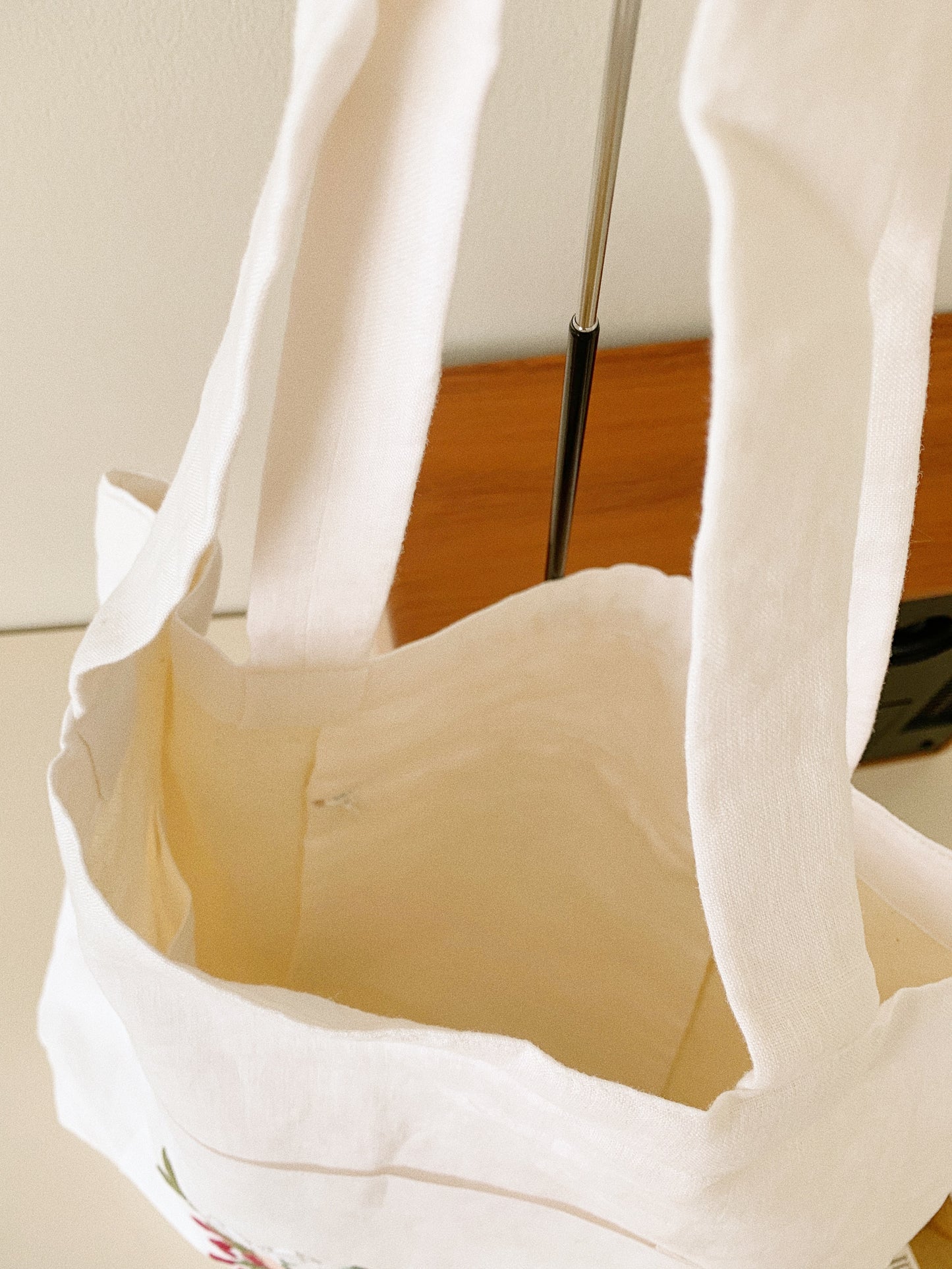 Hoa Mai Wreath- Floral Linen Tote Bag