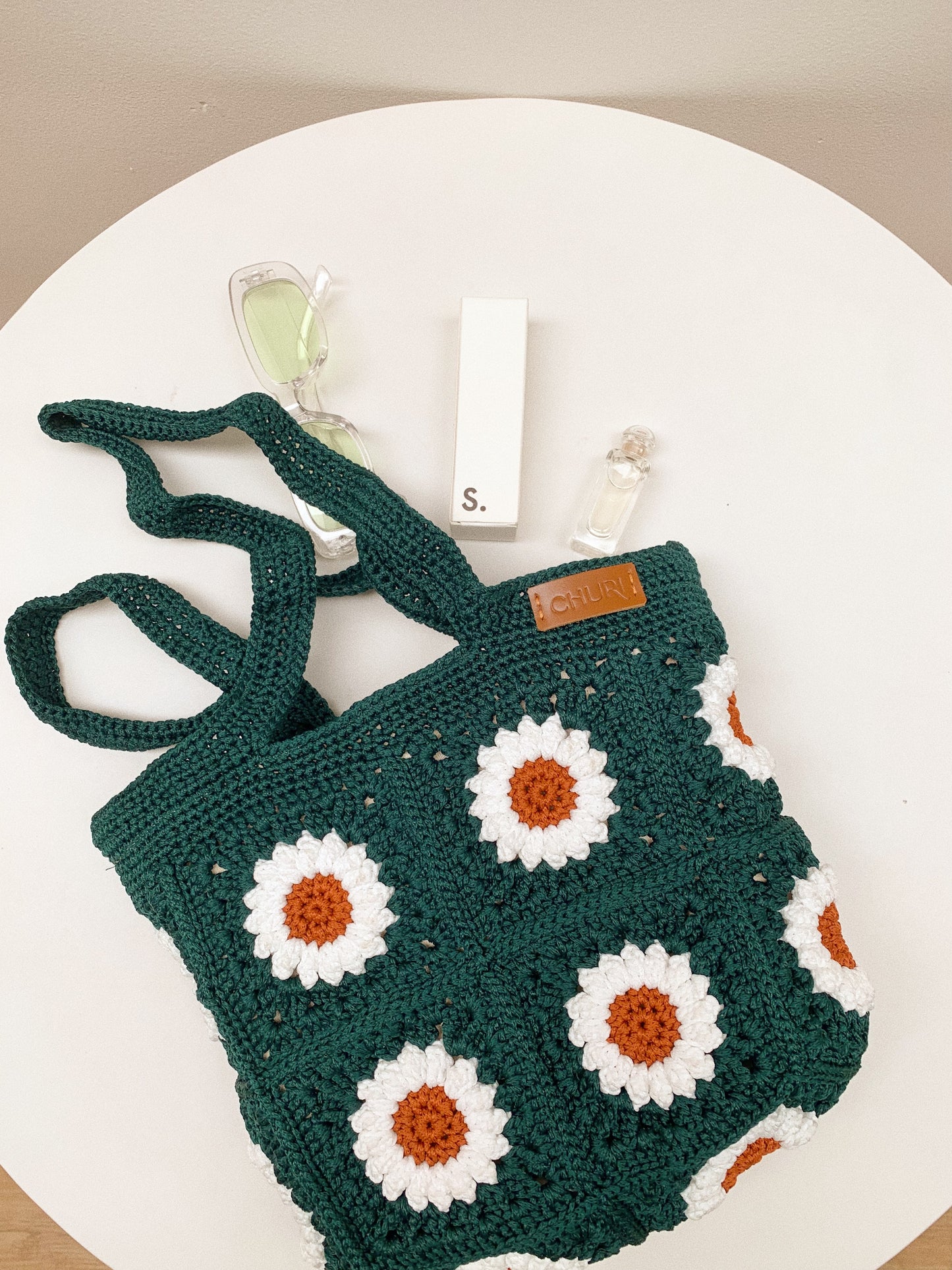 Daisy Flower Crochet Bag