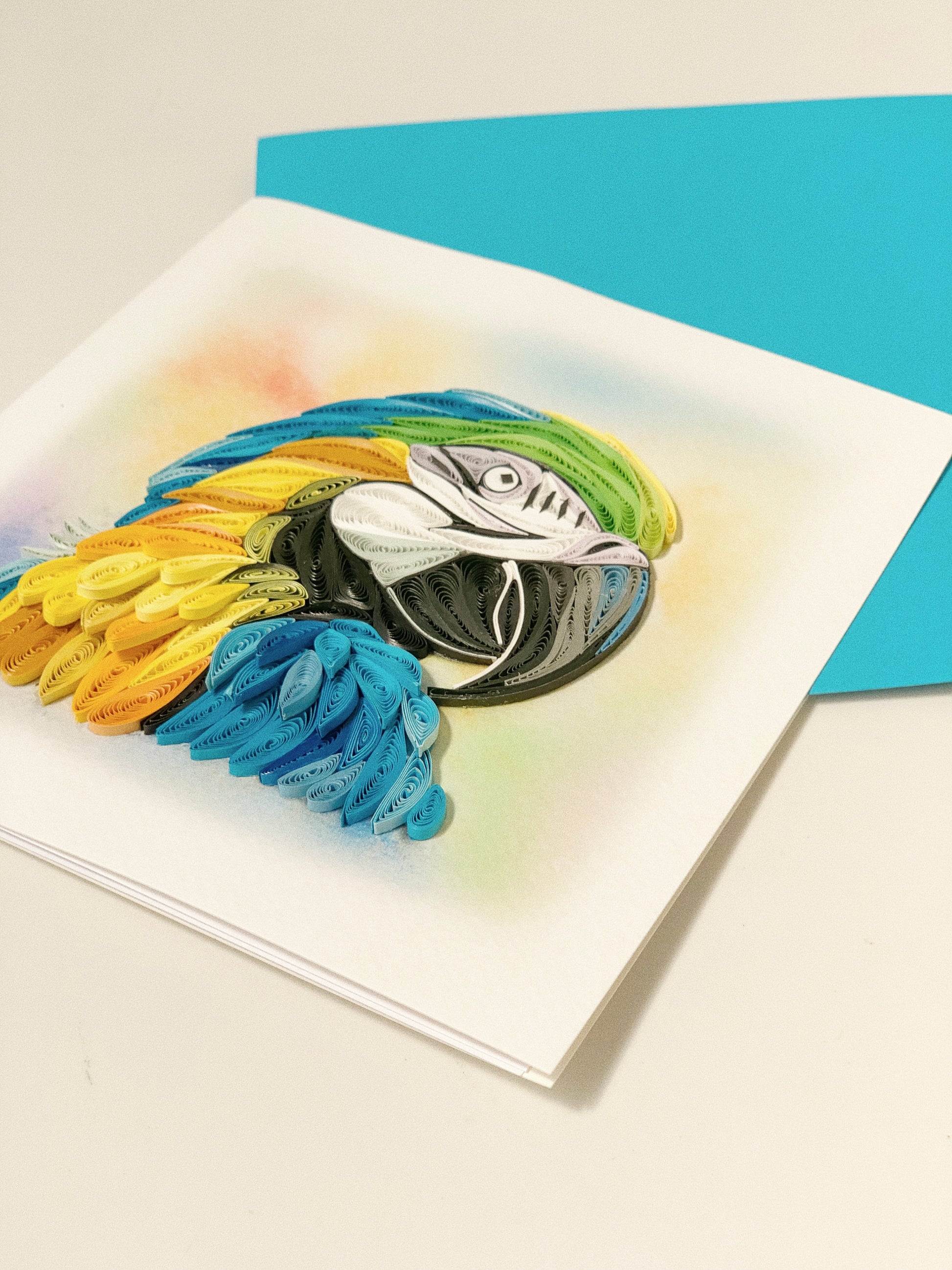 Parrot Quilling Card