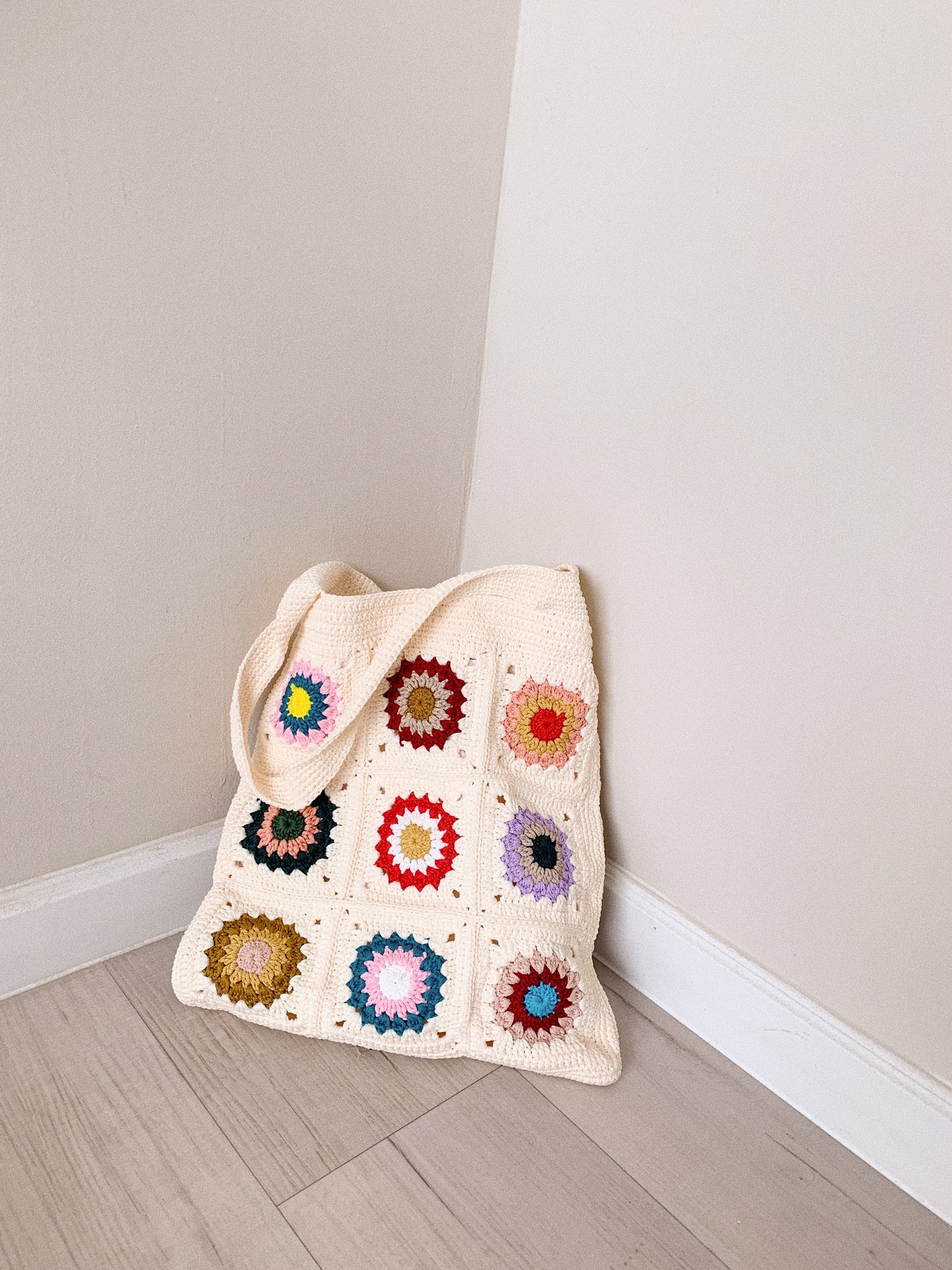 70's Crochet Tote Bag