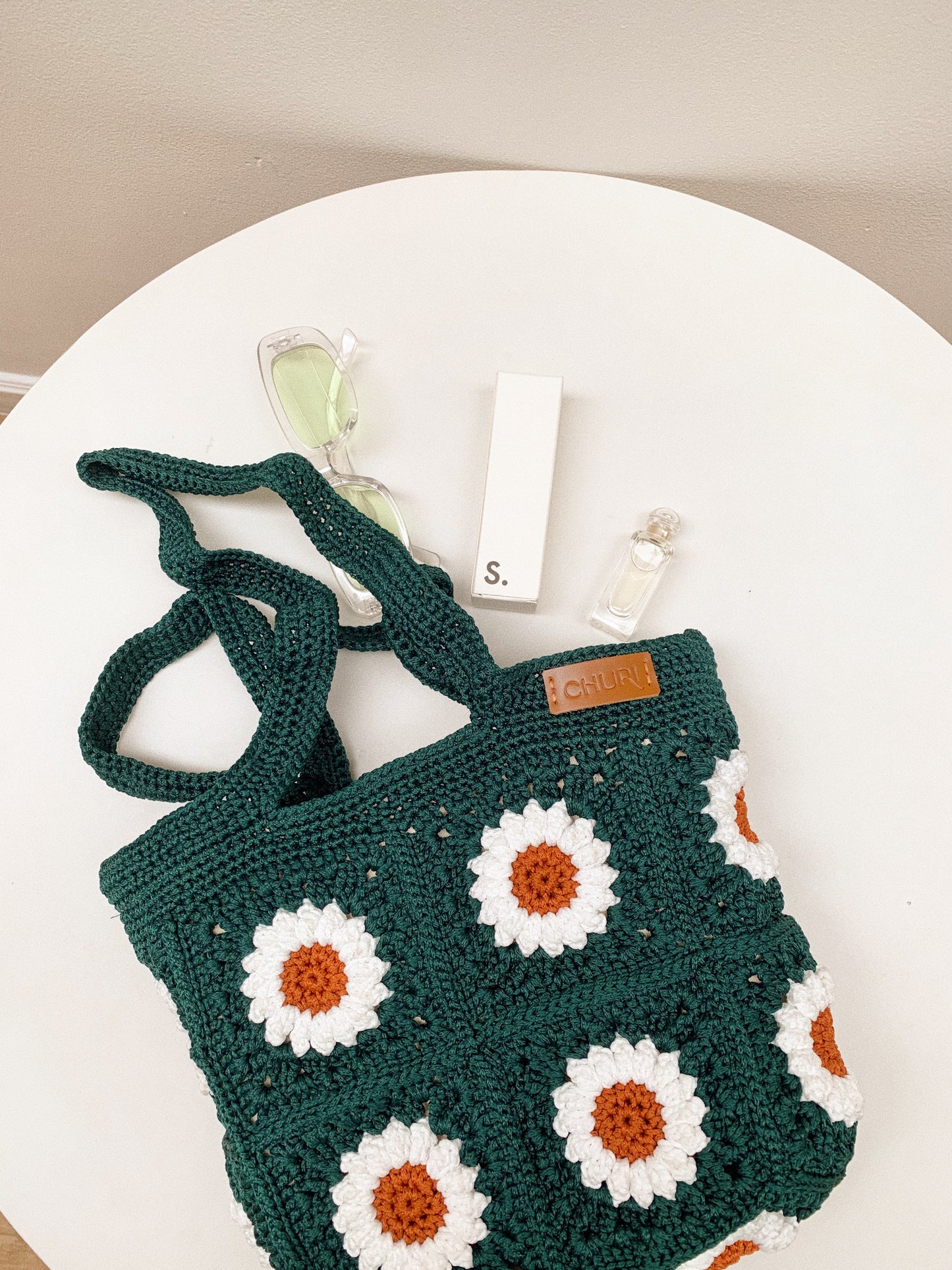 Daisy Flower Crochet Bag