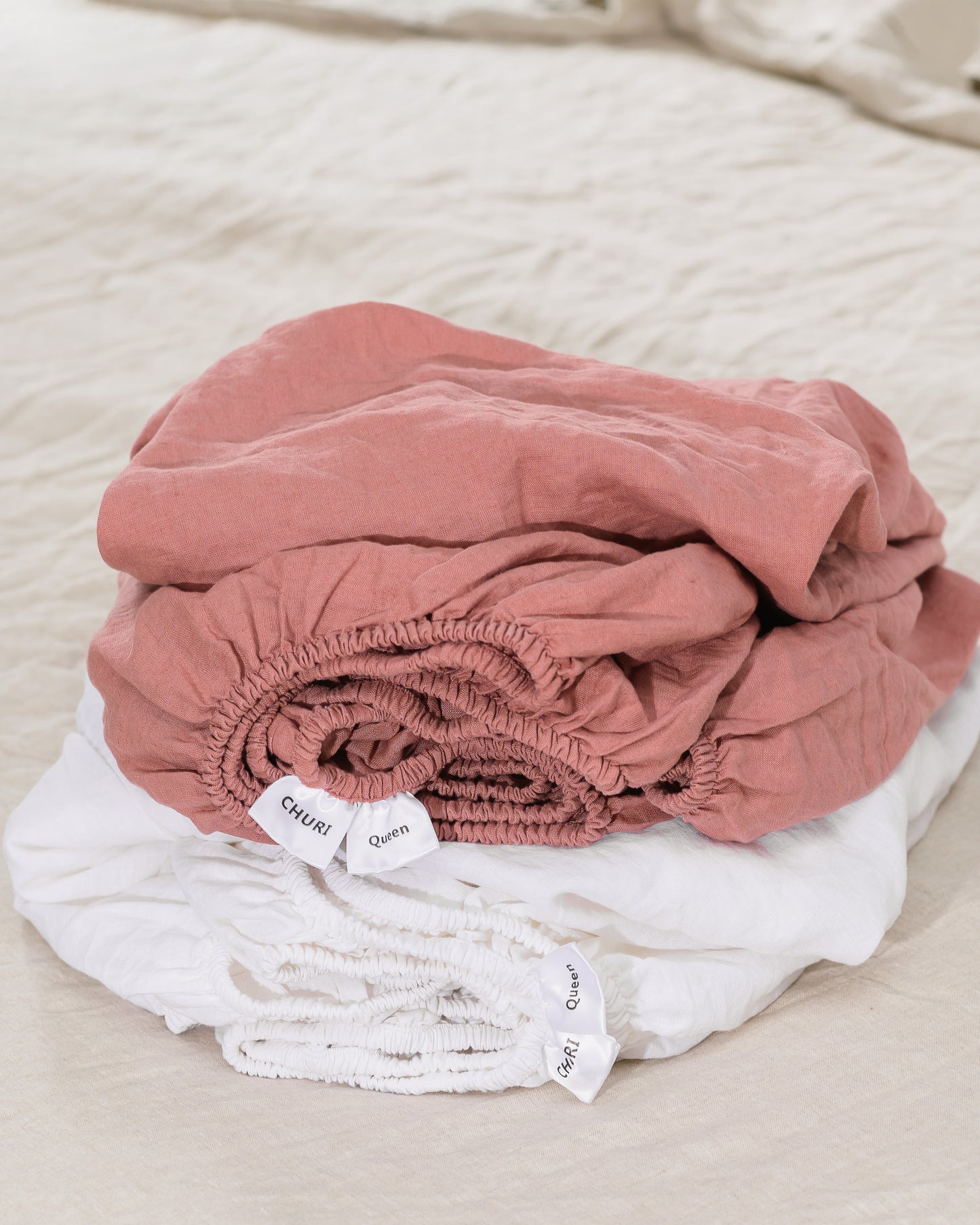 100% French Flax Linen bed Sheet Set