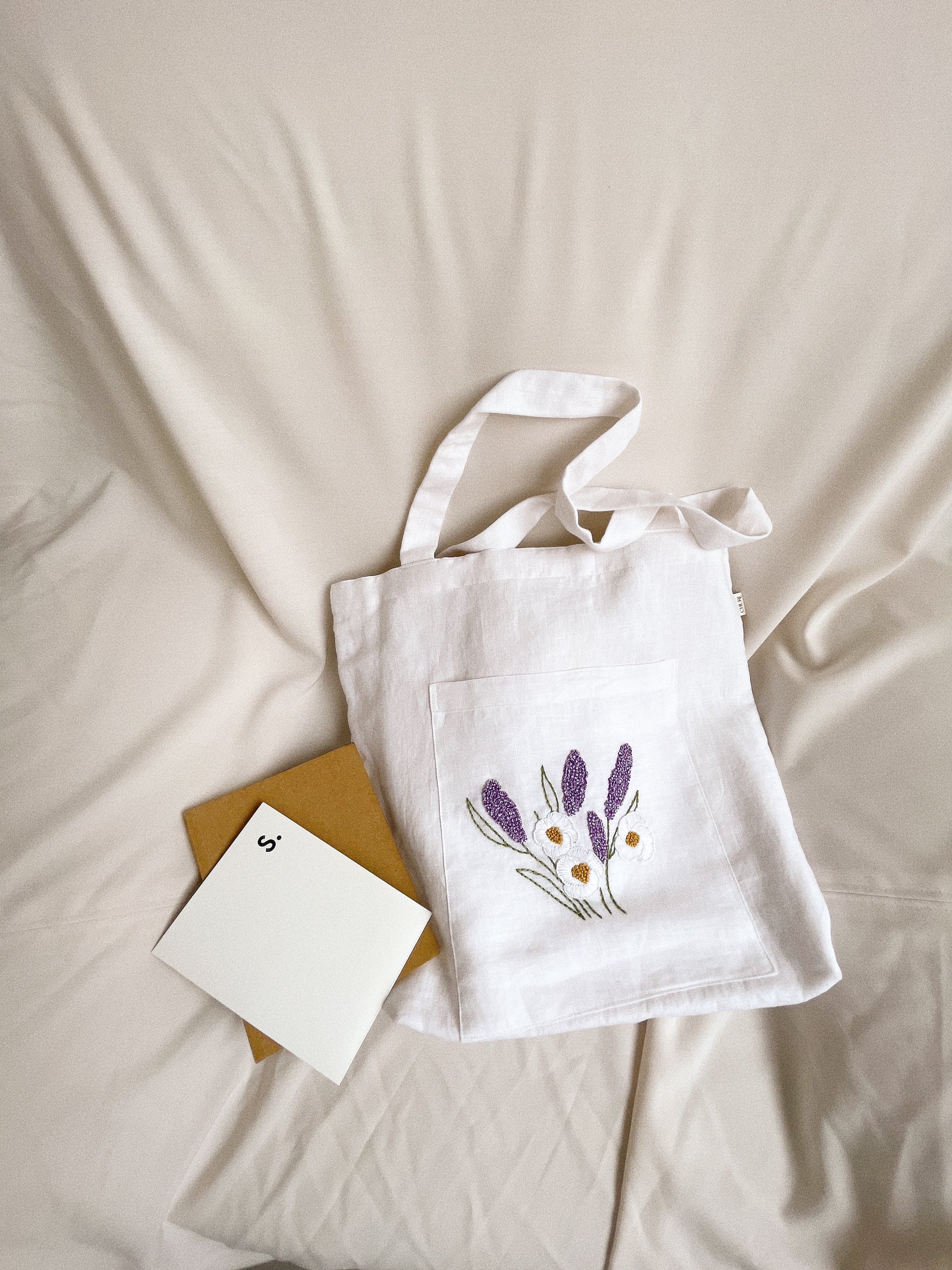 Lavender Haze- Linen Canvas Tote Bag