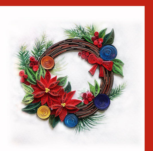 Christmas Wreath - Quilling card