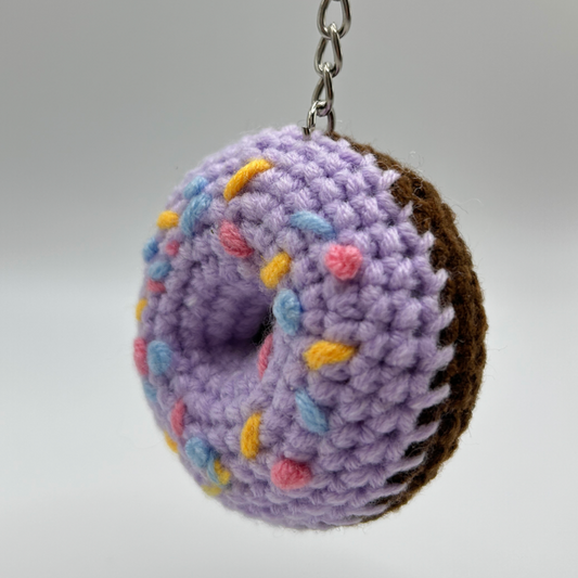 Donut Crochet Keychain