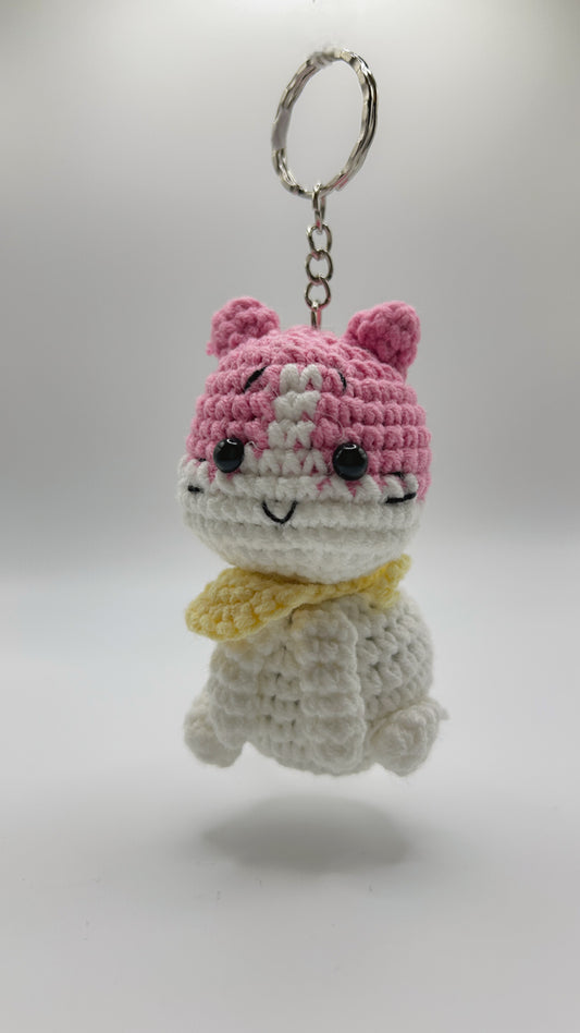 Luna Cat Crochet Keychain