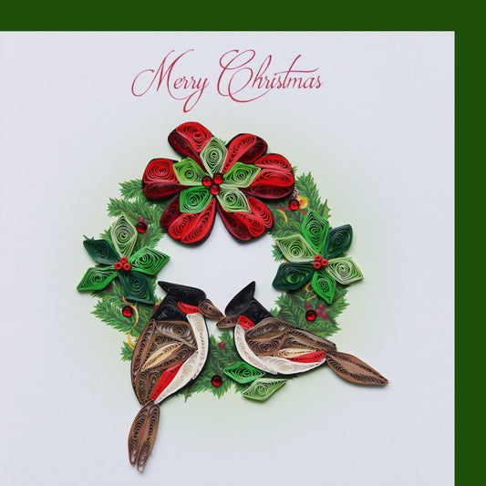 Christmas Wreath - Quilling card