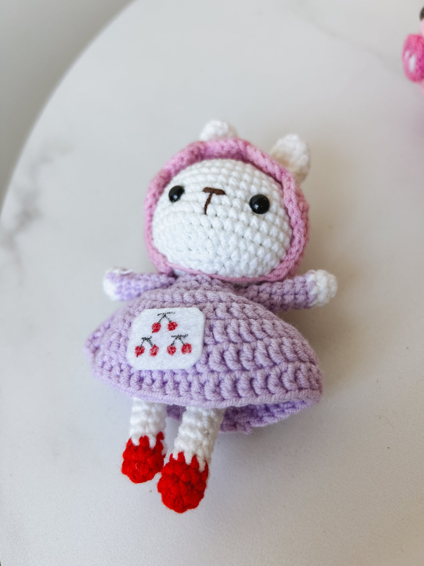 Bunny Alice Crochet Keychain