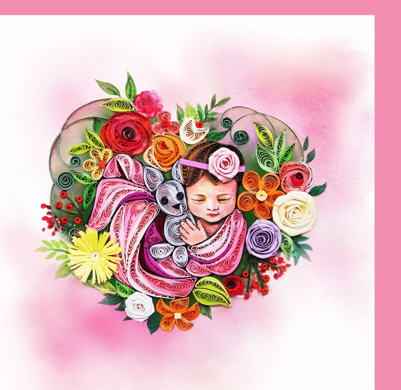 Baby - Quilling card