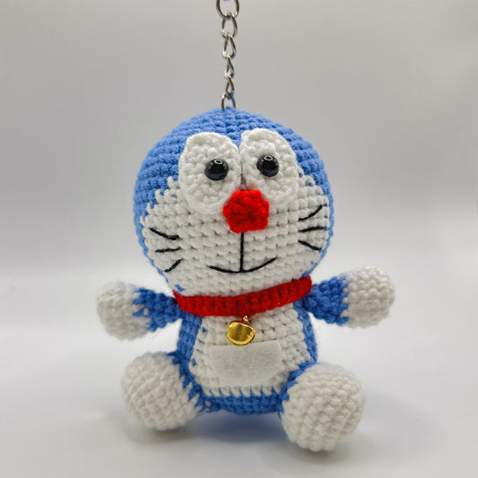 Doraemon crochet keychain