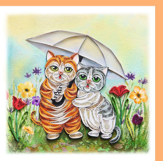 Cats - Quilling card