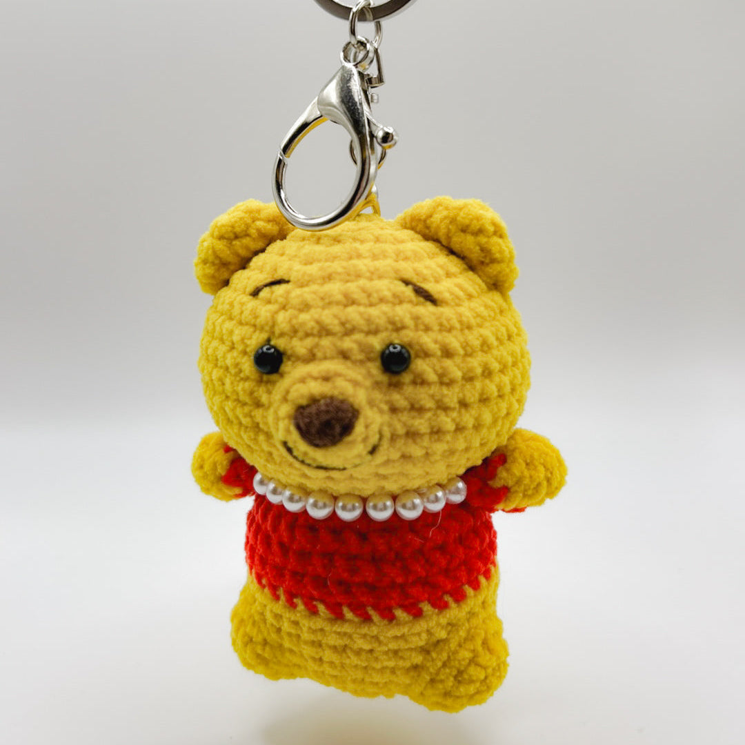 Winnie the Pooh crochet keychain
