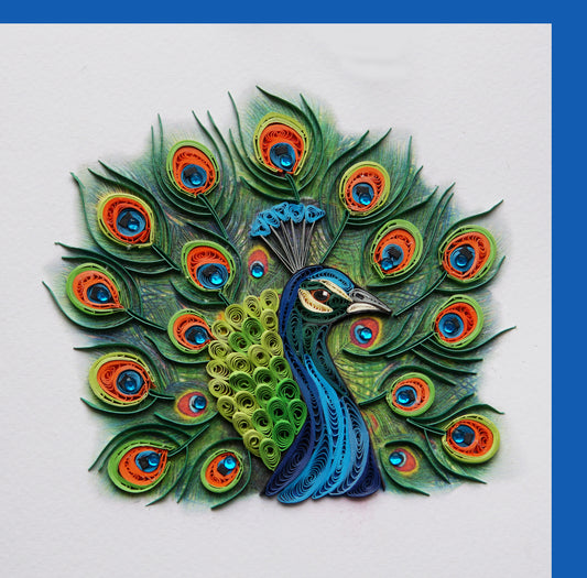 Peacock- Quilling card