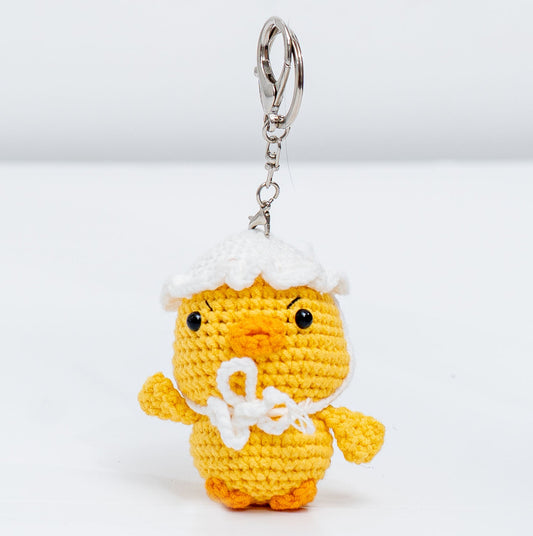 Duck Norris Crochet Keychain