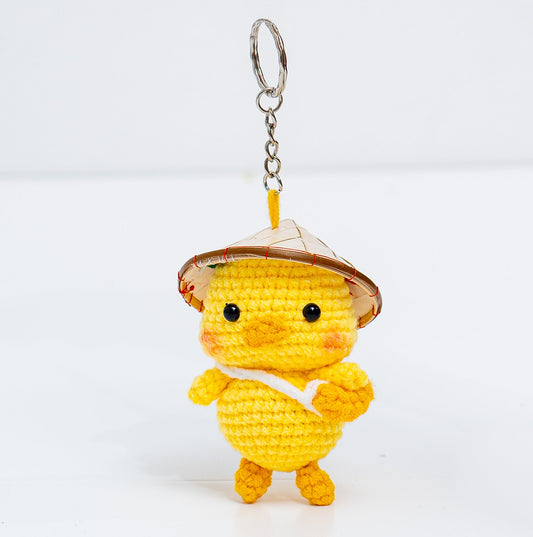 Vietnamese duck crochet keychain