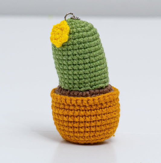 Cactus Crochet Keychain