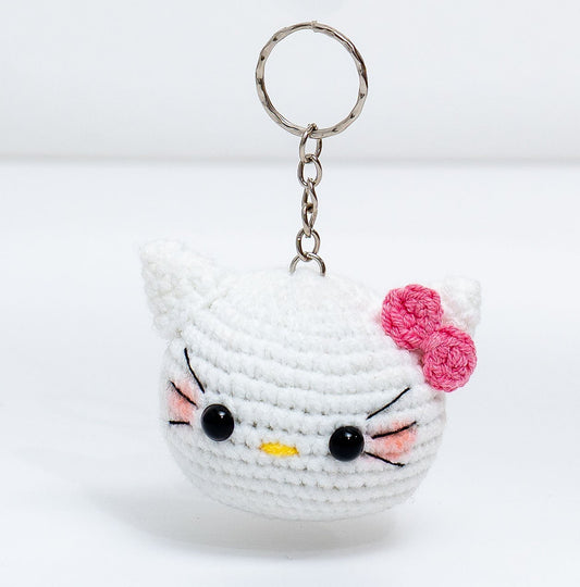 Baby Hello Kitty Crochet Keychain