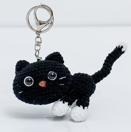 Long Tail Cat Crochet keychain