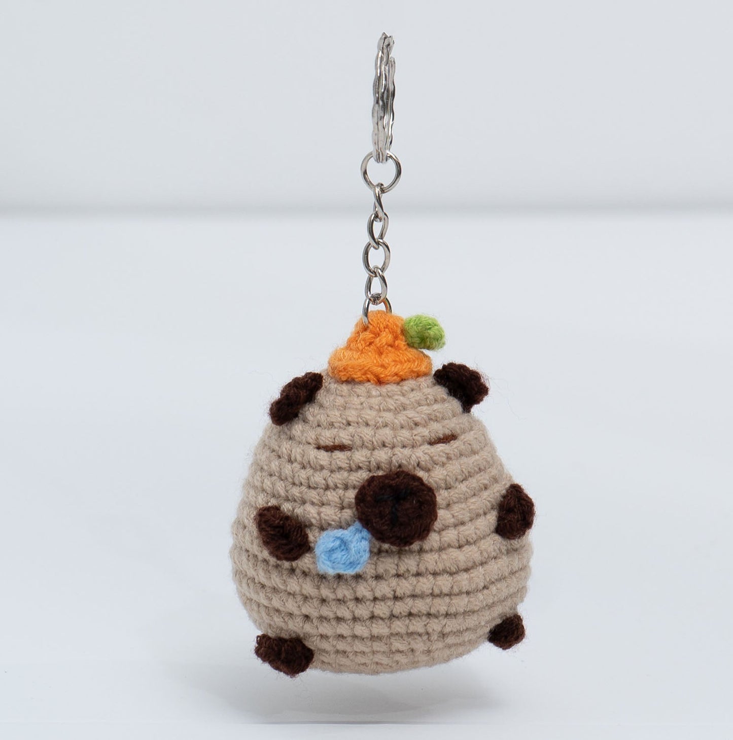 Capybara with Fruit crochet keychain