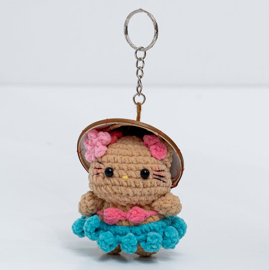 Vacation Hello Kitty Crochet Keychain