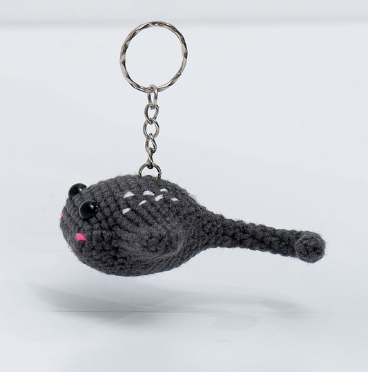 Stingray crochet keychain
