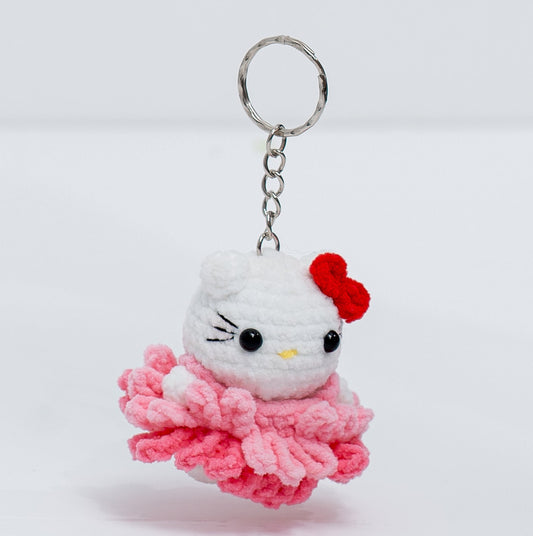 Ballet Hello Kitty Crochet Keychain