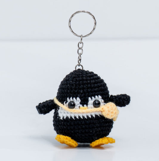 Crossbody Bag Penguin Crochet Keychain
