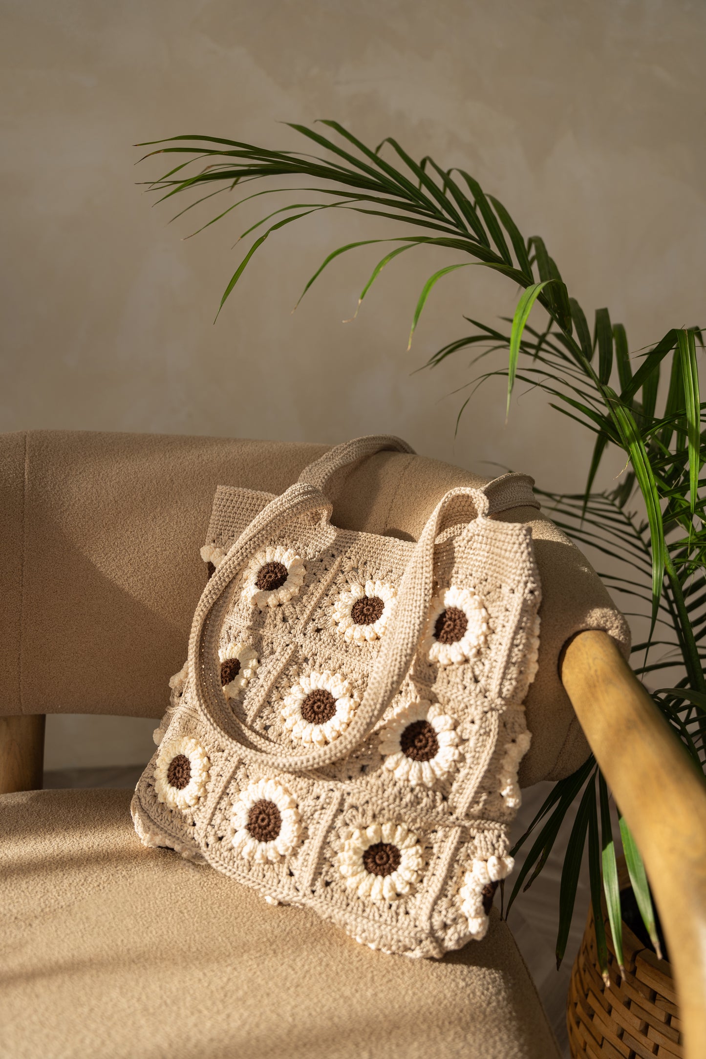 Daisy Flower Crochet Bag