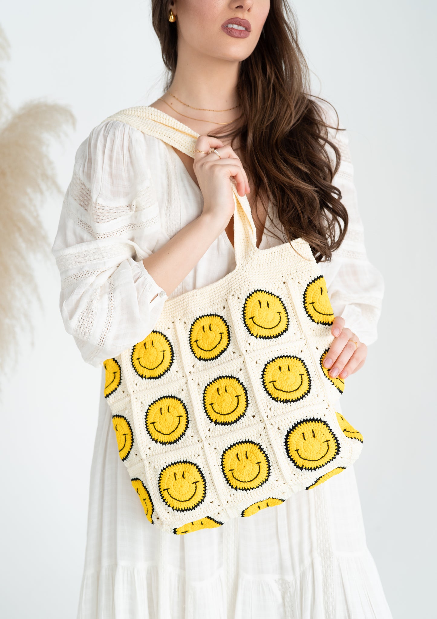 Smiley Face Crochet Bag