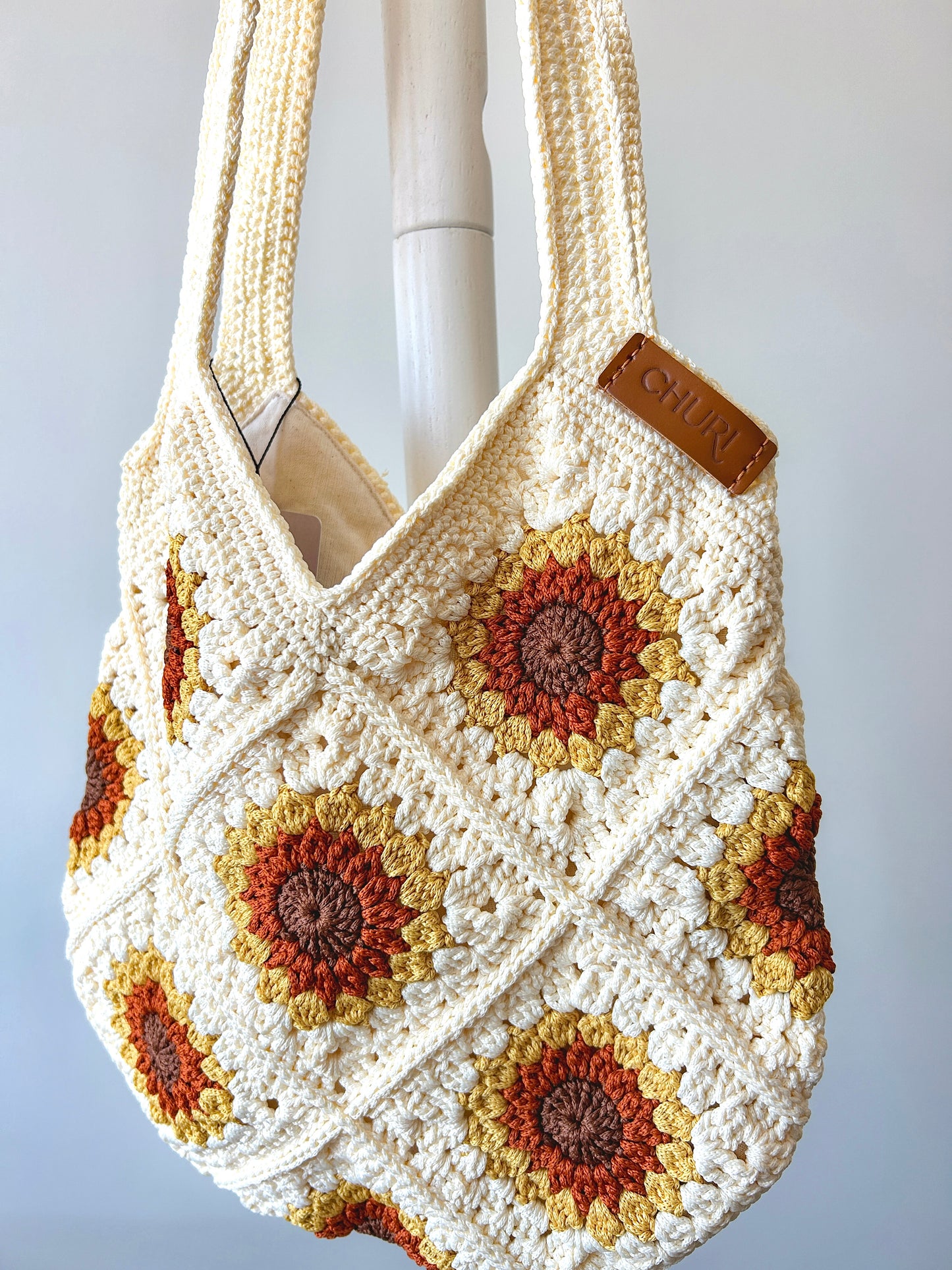 Sunflower Crochet Tote Bag