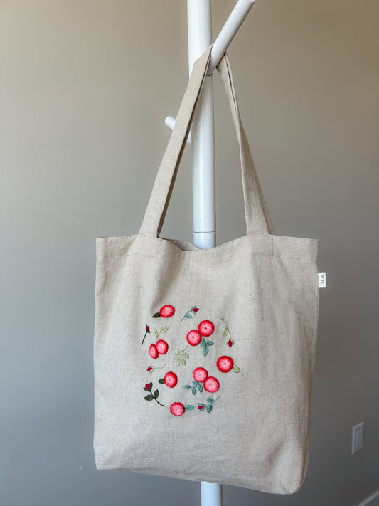 Rosie- Linen Cavas Tote Bag