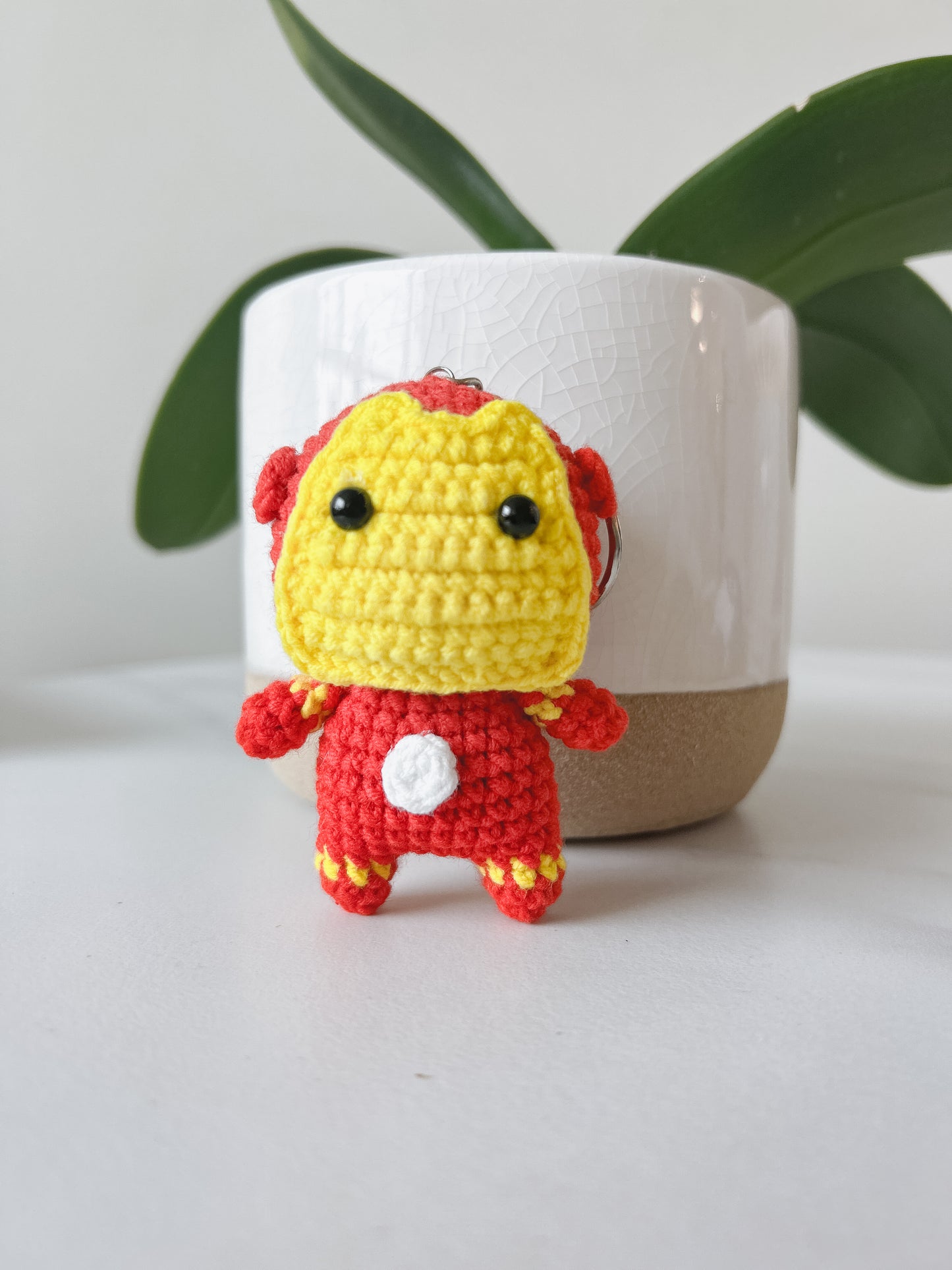 Iron Man Crochet Keychain