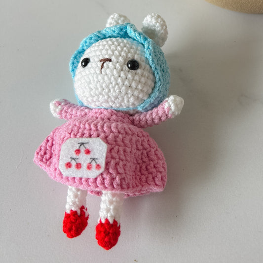 Granny Bunny  Crochet Keychain