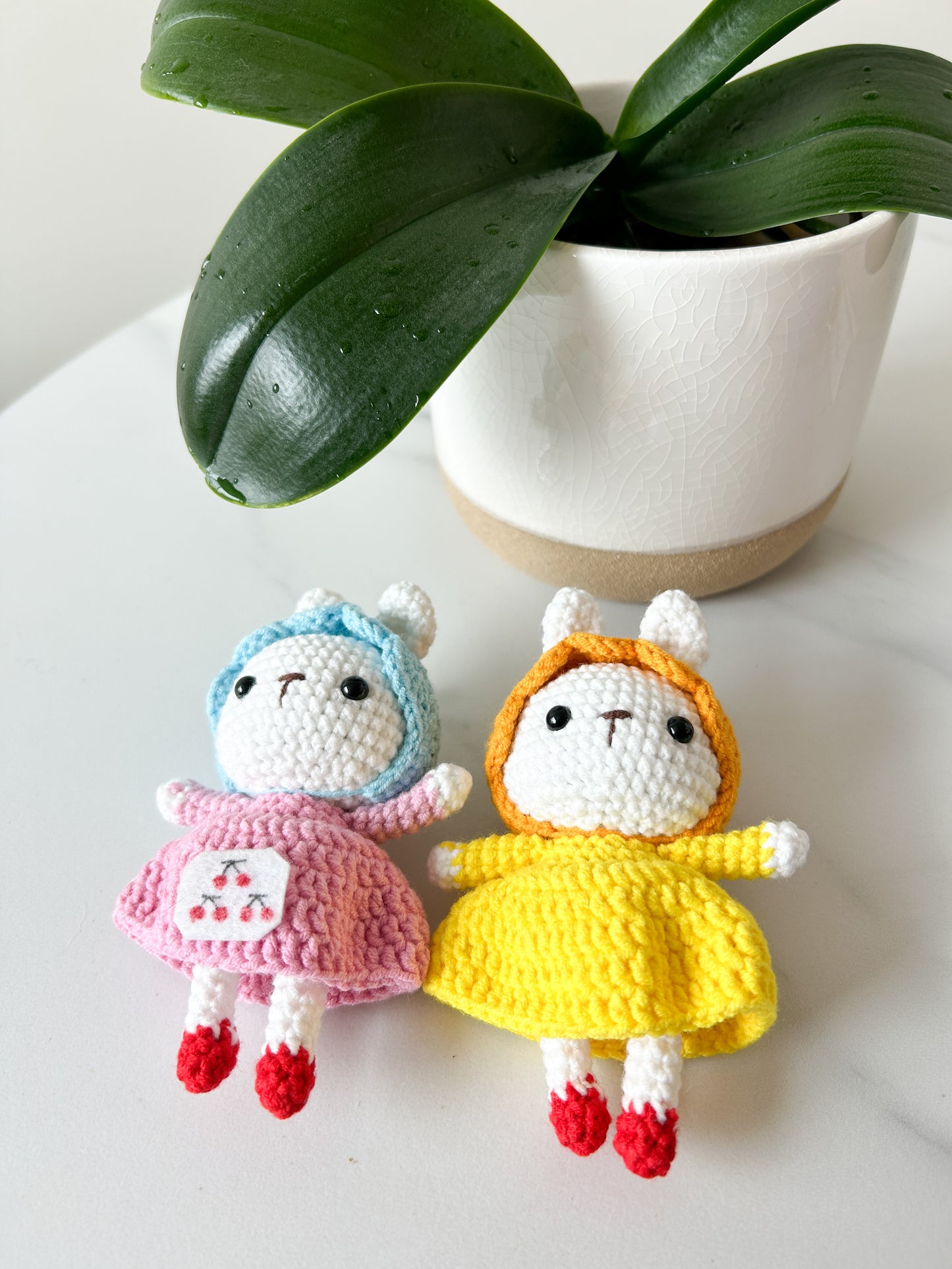 Bunny Alice Crochet Keychain