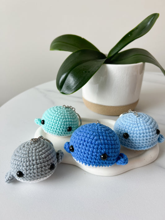 Whale Crochet Keychain