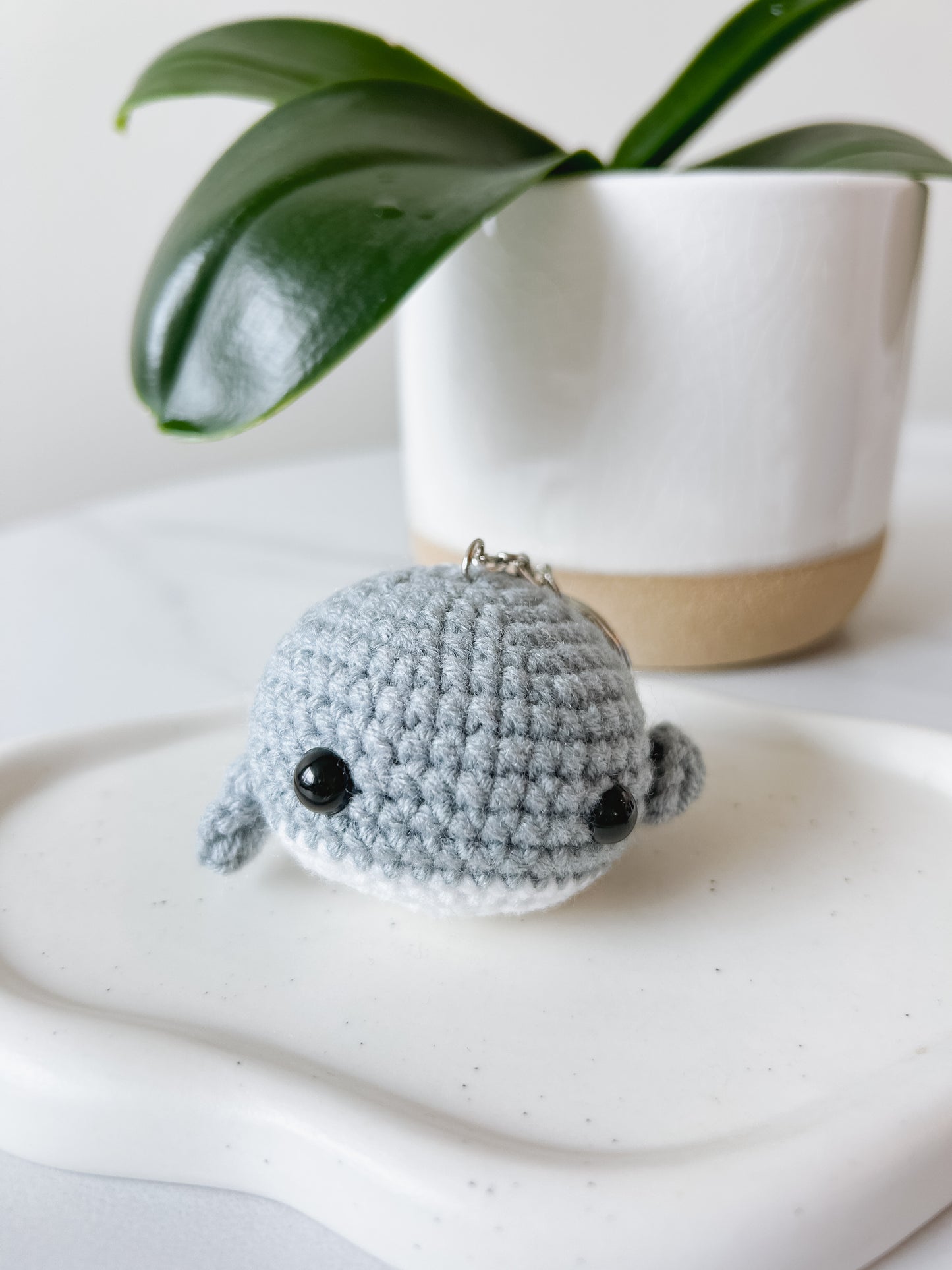 Whale Crochet Keychain