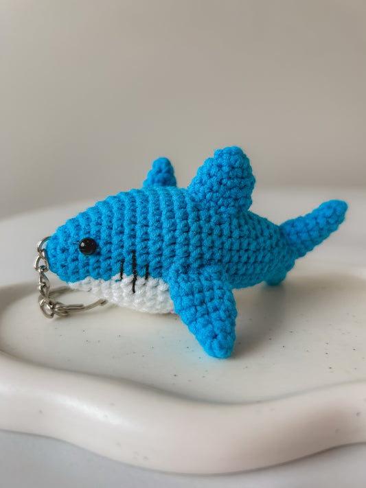 Shark Crochet Keychain