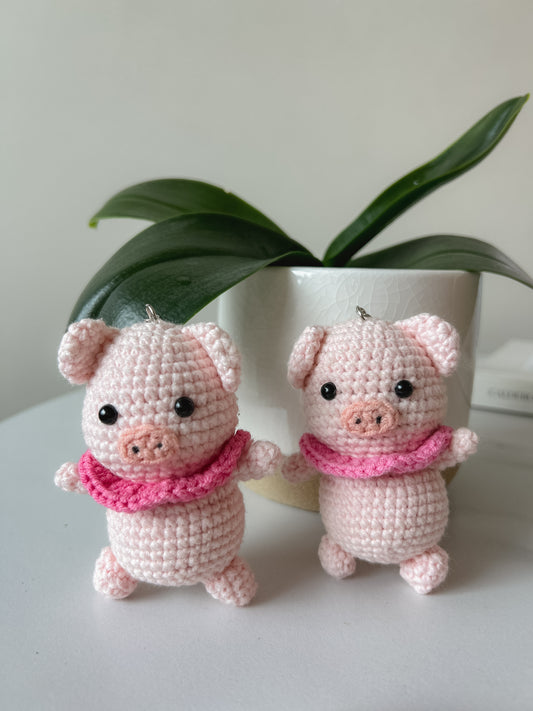 Pig Crochet Keychain (L)