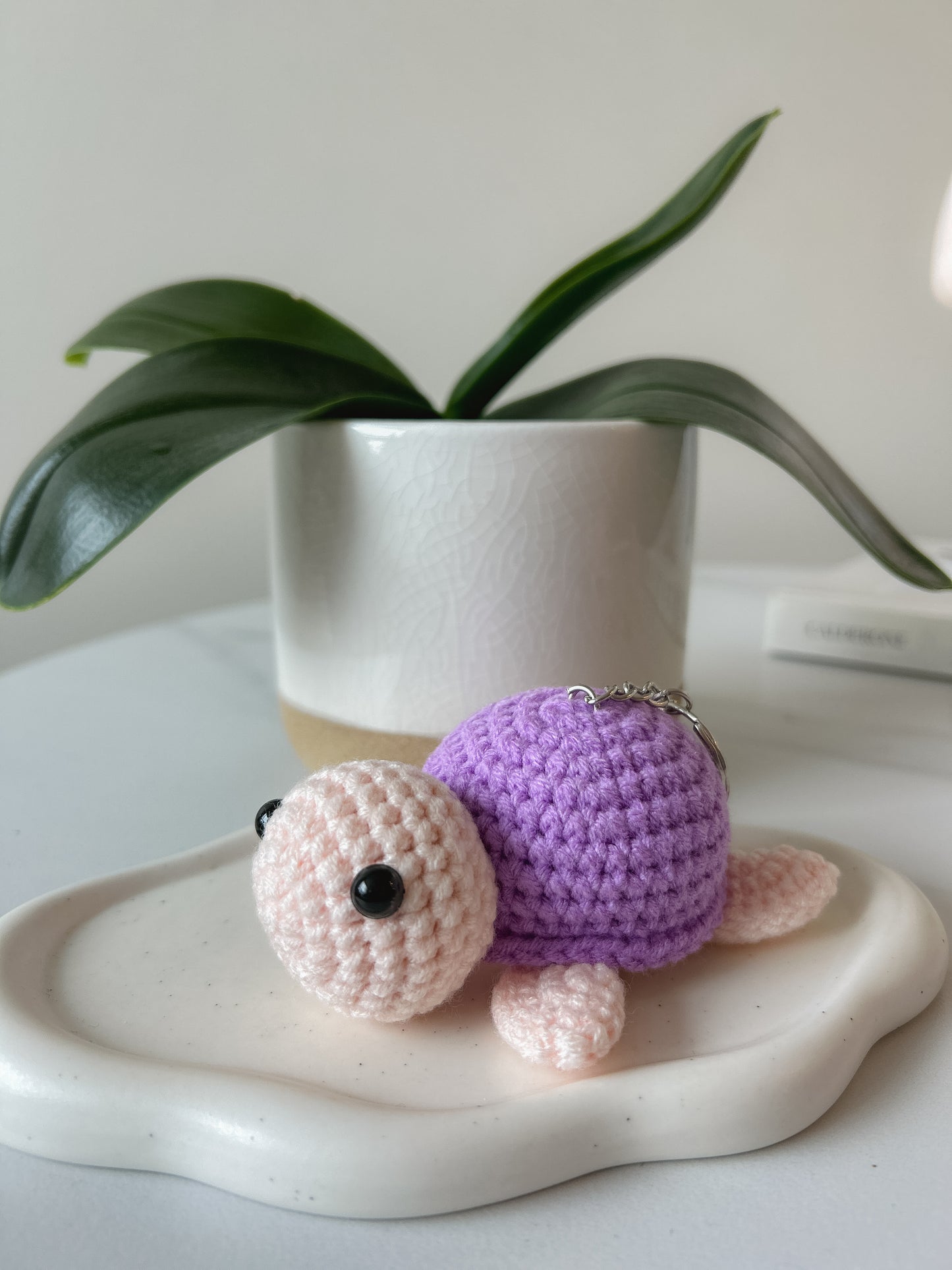 Sea Turtle Crochet Keychain