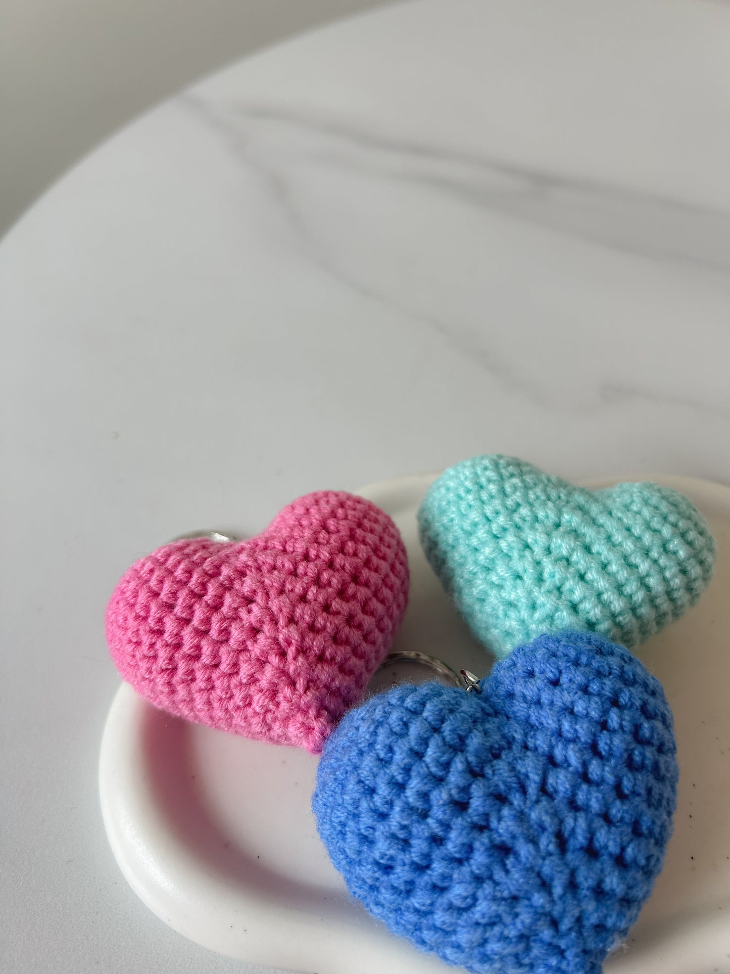 Heart Crochet Keychain