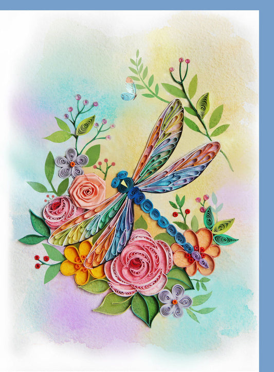 Dragon Fly - Quilling card