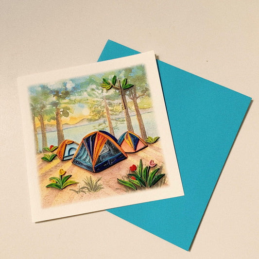 Camping Quilling Card