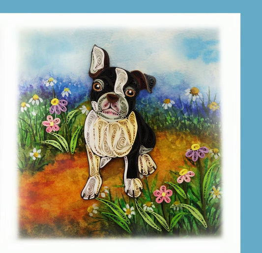 Frenchie Quilling Card