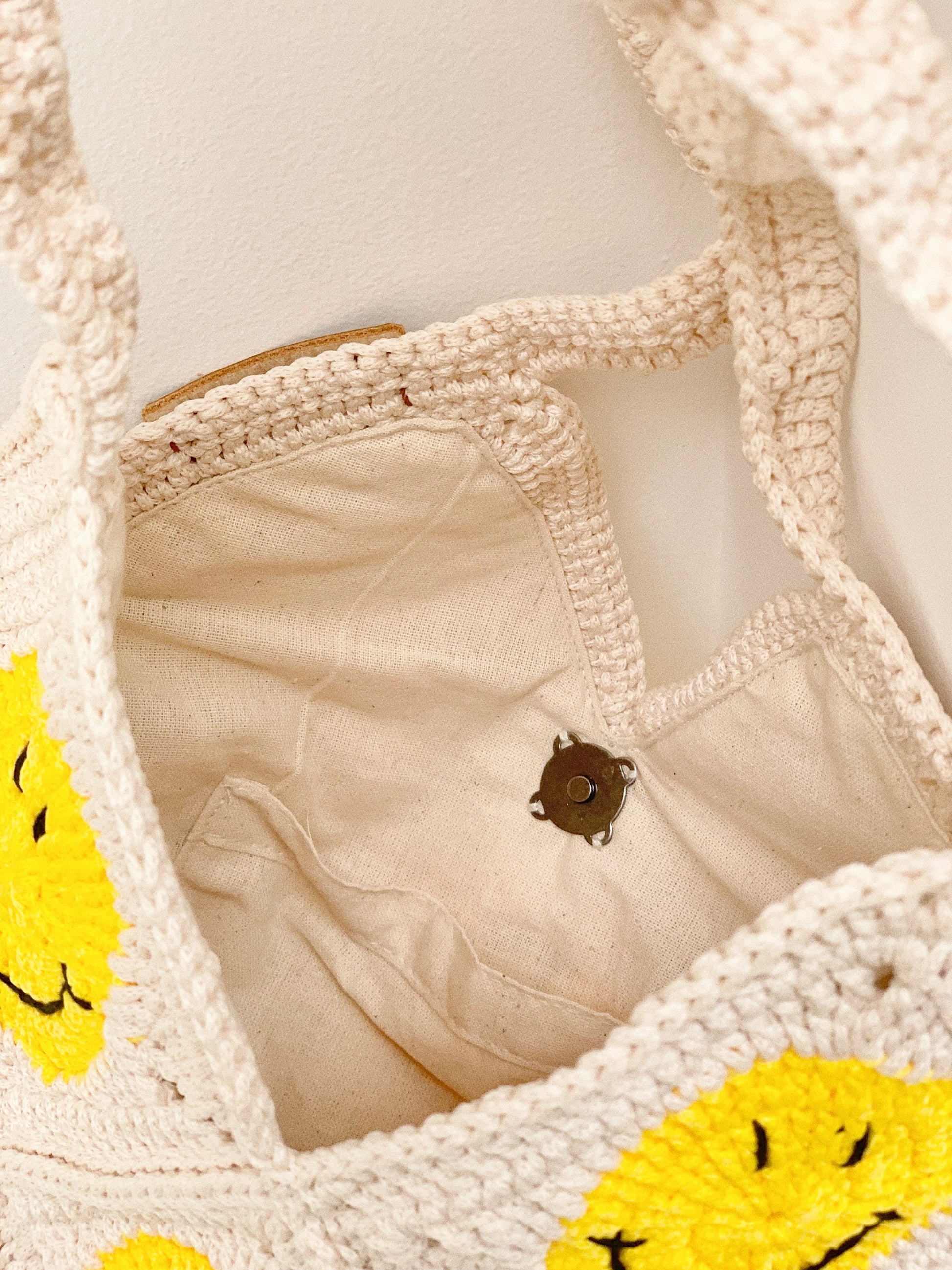 Smiley Face Crochet Bag
