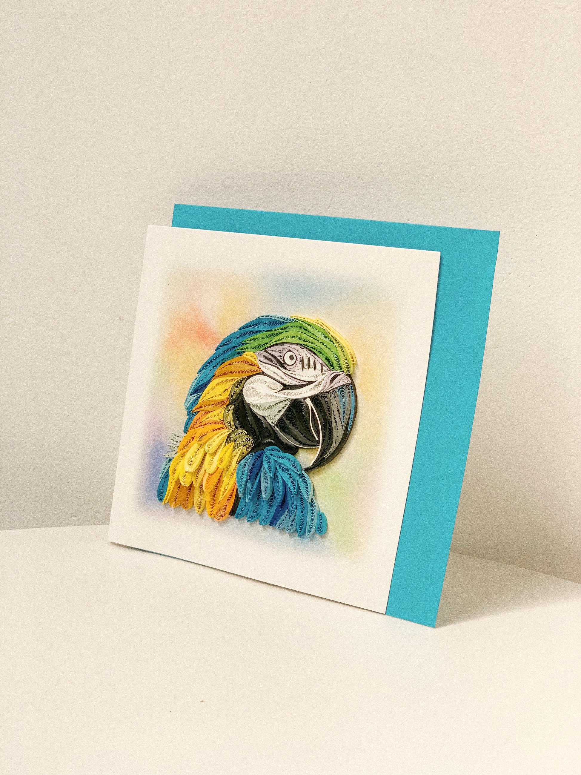 Parrot Quilling Card