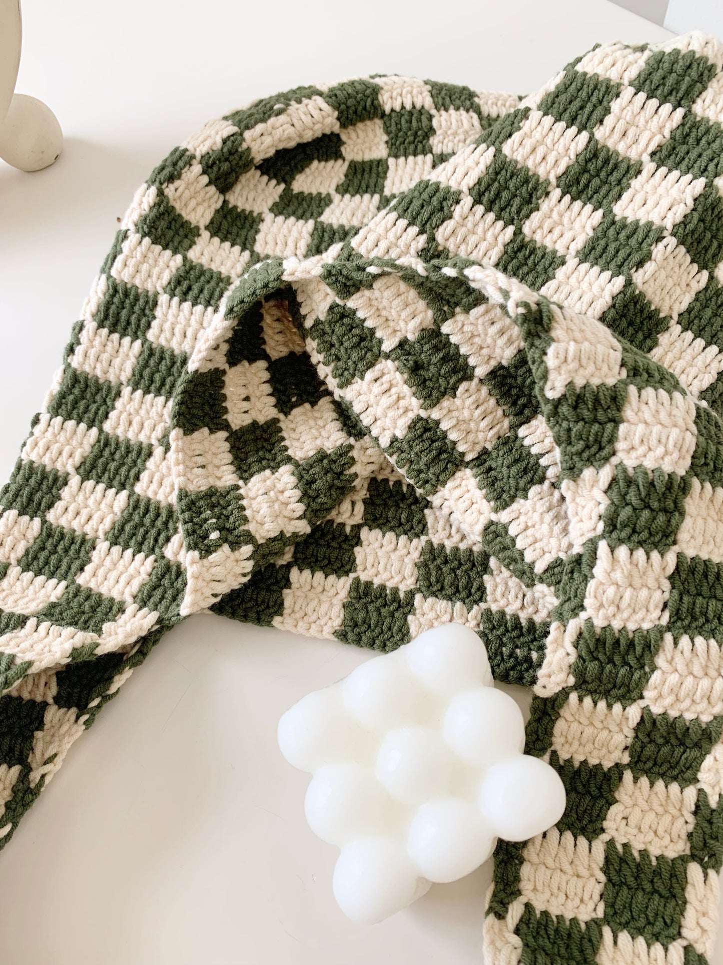 Churi Handmade Checkered Pattern Crochet Tote Bag, Aesthetic Hobo Shoulder  Crochet Beach Bag