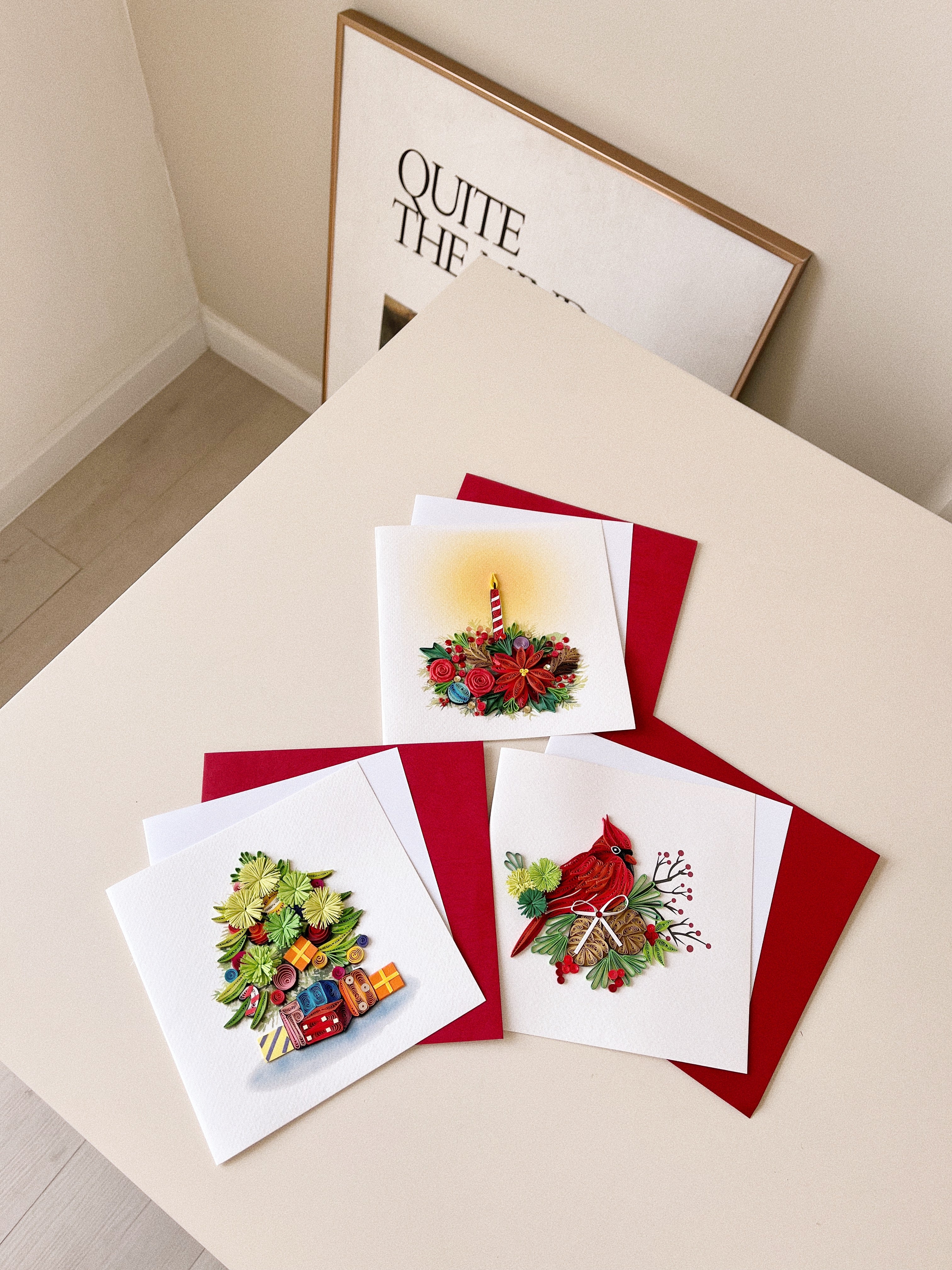 Quilling on sale cards christmas